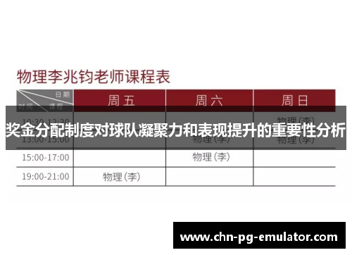 奖金分配制度对球队凝聚力和表现提升的重要性分析 奖金分配制度对球队凝聚力和表现提升的重要性分析