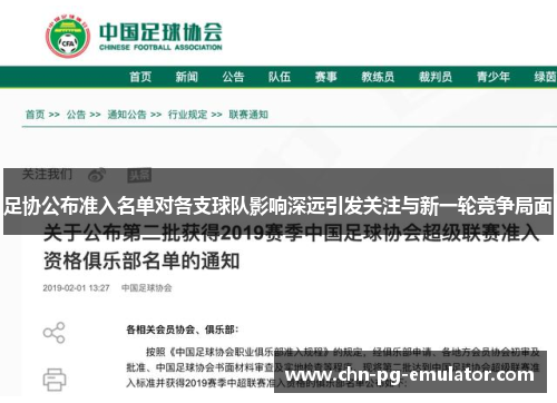 足协公布准入名单对各支球队影响深远引发关注与新一轮竞争局面 足协公布准入名单对各支球队影响深远引发关注与新一轮竞争局面